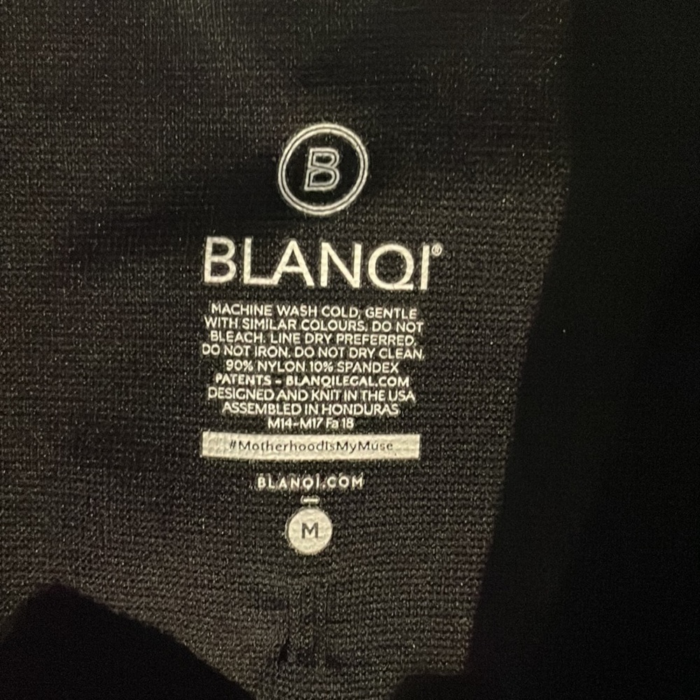 Blanqi Sport Support Hipster Cuffed Leggings in Black SZ M - Picture 4 of 7